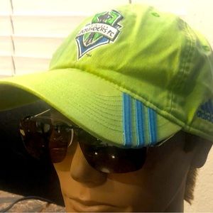 Adidas Seattle Sounders Brand MLS Baseball Hat Lime Green Adjustable Hats